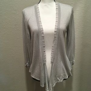 Silver cardigan shimmer